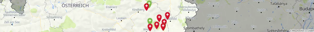 Map view for Pharmacies emergency services nearby Wenigzell (Hartberg-Fürstenfeld, Steiermark)